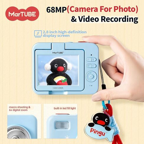 MarTUBE Pingu Digital Camera & Handheld Fan Bundle, for Adults in Saudi Arabia