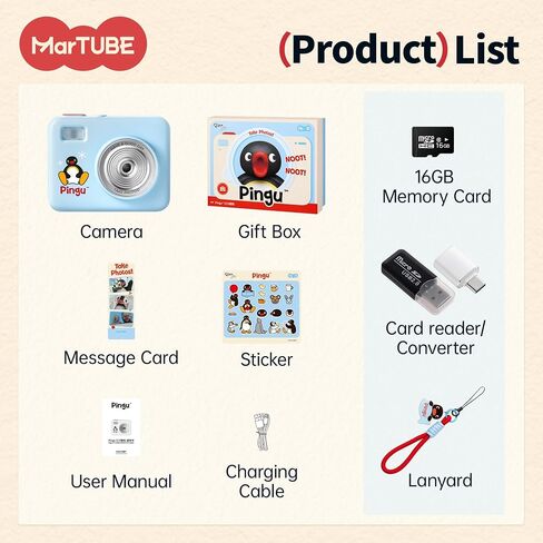 MarTUBE Pingu Digital Camera & Handheld Fan Bundle, for Adults in Saudi Arabia