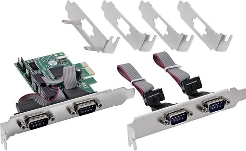 Inline PCIe Serial Card, 4 Port RS-232 Interface, D-Sub 9, CH384L, Low Profile Brackets, UART Interface, High Data Rate, 76619E in Saudi Arabia
