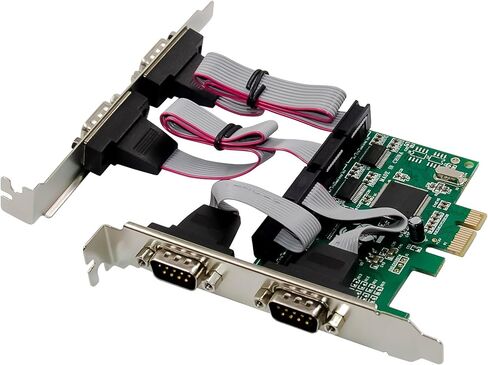 Inline PCIe Serial Card, 4 Port RS-232 Interface, D-Sub 9, CH384L, Low Profile Brackets, UART Interface, High Data Rate, 76619E in Saudi Arabia