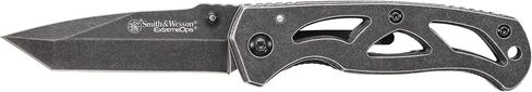Smith & Wesson ExtremeOps CK404 6.23in High Carbon S.S. Folding Knife with 2.65in Tanto Blade and Stainless Handle for Outdoor, Tactical, Survival and EDC in Kuwait