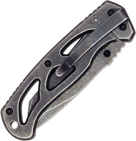 Smith & Wesson ExtremeOps CK404 6.23in High Carbon S.S. Folding Knife with 2.65in Tanto Blade and Stainless Handle for Outdoor, Tactical, Survival and EDC in Kuwait