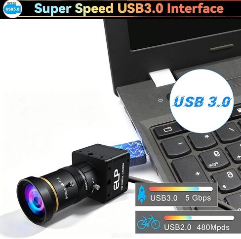 Global Shutter USB3.0 Camera Manual Zoom Webcam, High Speed 200FPS/60FPS in Saudi Arabia