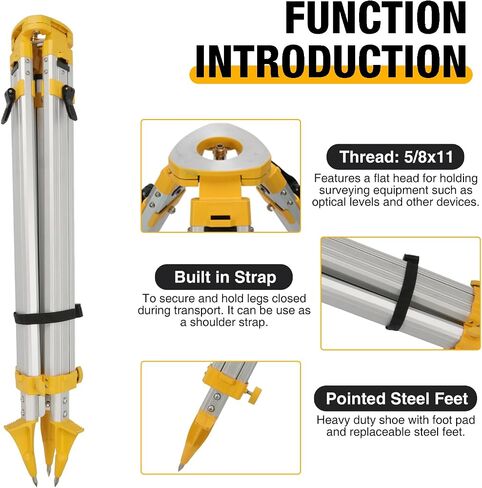 rugged Survey Tripod for Total Station Quick-Lock Aluminum Tripod in Saudi Arabia
