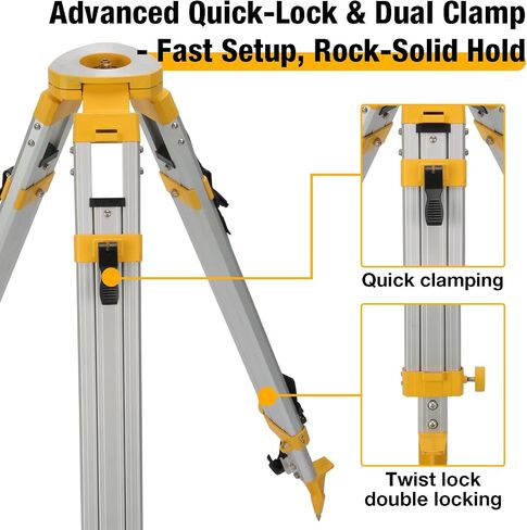 rugged Survey Tripod for Total Station Quick-Lock Aluminum Tripod in Saudi Arabia