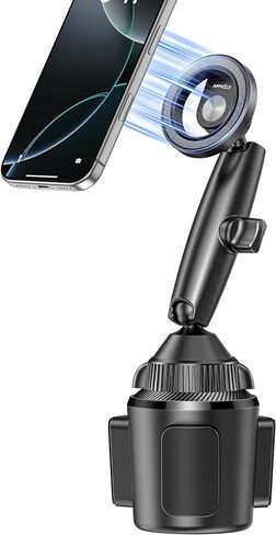APPS2Car Magnetic Cup Holder Phone Mount, Tri-Pivot Adjustable Long Arm in Saudi Arabia