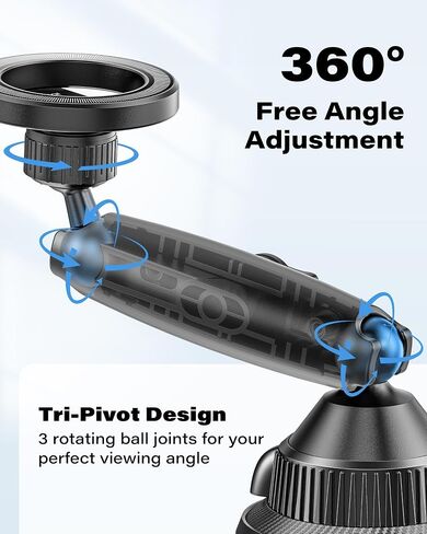 APPS2Car Magnetic Cup Holder Phone Mount, Tri-Pivot Adjustable Long Arm in Saudi Arabia