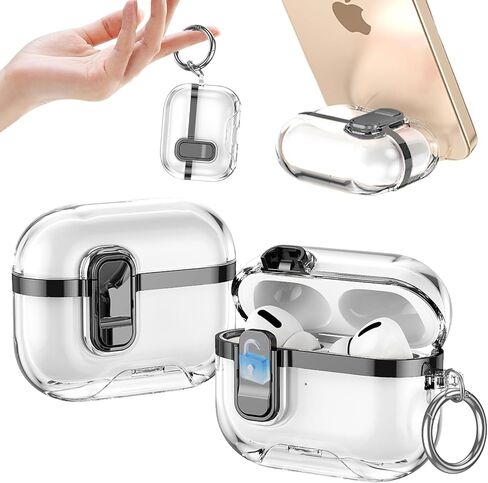 Ysnzaq for AirPods Pro 3 Case with Secure Lock & Stand & Keychain DDT Clear in Saudi Arabia