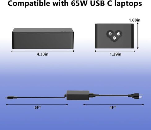65W USB C Laptop Charger Compatible with HP EliteBook, ProBook in Saudi Arabia