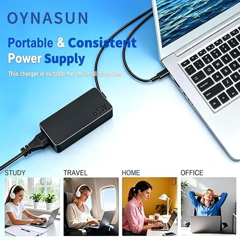 65W USB C Laptop Charger Compatible with HP EliteBook, ProBook in Saudi Arabia