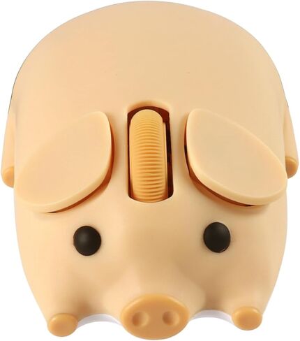 Cute Bluetooth Wireless Mouse with 2.4GHz USB Receiver, Cartoon Pig Dual Mode Computer Mouse Silent Clicks, Optical Mice for Laptops Mac iPad PC Chromebook Office Students Home Gift(Pink) in Saudi Arabia