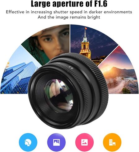35mm F1.6 Lens Large Aperture Manual Focus for Mirrorless in Kuwait