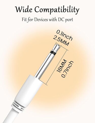 Sinoacc DC Charger 2.5mm Pin Fast Replacement Charging Cable in Kuwait