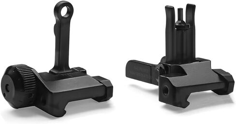 Front Rear Tactical KAC300 Flip Up Iron Sights Set，Rapid Transition Fold Backup Sights，Tool-Free Adjustable Rotate Low Profile All Metal Construction Two Aperture Sight，Fits for 20mm Picatinny Rail in Saudi Arabia