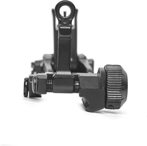 Front Rear Tactical KAC300 Flip Up Iron Sights Set，Rapid Transition Fold Backup Sights，Tool-Free Adjustable Rotate Low Profile All Metal Construction Two Aperture Sight，Fits for 20mm Picatinny Rail in Saudi Arabia