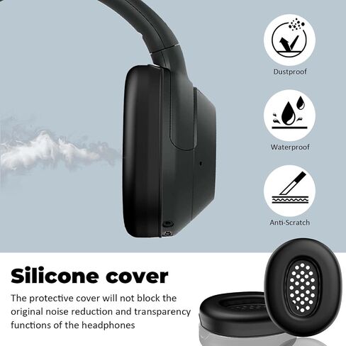 أغطية حافظة من السيليكون لسماعات Sony UltWear، غطاء حافظة مضاد للخدش، وسائد أذن قابلة للغسل بديلة لملحقات سماعات الرأس اللاسلكية Sony Extra Bass ULT Wear WH-ULT900N (أسود) in Kuwait