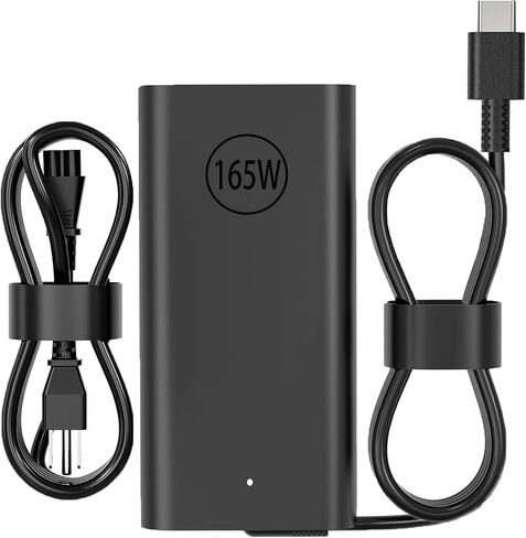165W GaN USB-C Laptop Charger Compatible with Dell Precision 5690/5680 Pro Max 16/18 Plus MB16250 MB18250 Mobile Workstations, Replacement for HA165PM210 DA165PM210 LA165PM210 Gaming Laptops in Saudi Arabia