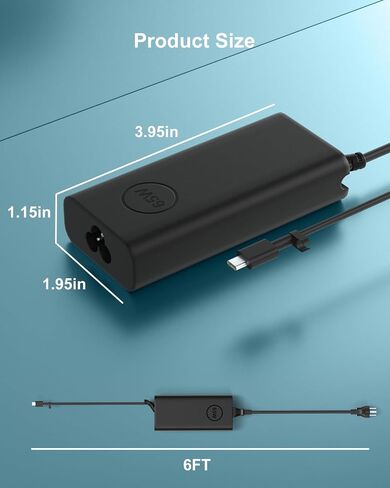 65W Charger Compatible with Dell Chromebook 11 13 USB C Adapter in Saudi Arabia