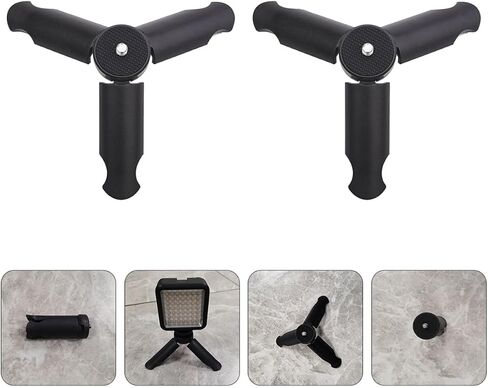 4Pcs Foldable Phone Tripod and Broadcast Video Tripod with 1/4 Inch Screw for Smartphones and Mini Cameras Portable Desktop for Vlogging Live Streaming and Video Recording in Saudi Arabia