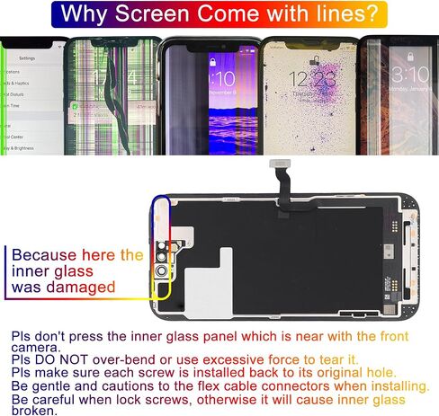 for iPhone 14 Pro Max Screen Replacement 6.7'【OLED, Not LCD】, 3D Touch Display Full Repair kit, Digitizer Glass Assembly with Tools Set, Tempered Glass, Instruction in Saudi Arabia