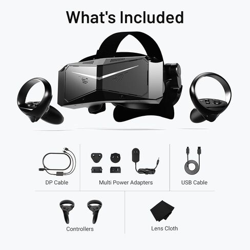 سماعة رأس Pimax Crystal Light VR مع وحدات تحكم، وشاشة QLED 8K مع تعتيم محلي، وخفيفة الوزن ومريحة، لسيمز الطيران، وiRacing وألعاب الكمبيوتر، إصدار الدفع الكامل in Saudi Arabia