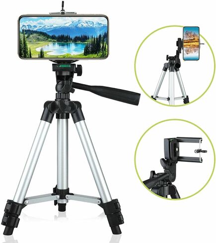 42" Camera Tripod, Aluminum Heavy Duty Camera Stand for All Kinds of Smartphones, All Kinds of Digital Cameras and Camcorder Weights Below 5.5 Lb in Kuwait