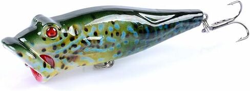 5 Pcs Hard Popper Lure with Color Drawing Coating, Hard Crankbait Lures Set, as Popper Bait for Salmon Trout Walleye Bass Redfish in Freshwater Saltwater 21 in Saudi Arabia