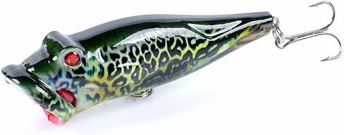 5 Pcs Hard Popper Lure with Color Drawing Coating, Hard Crankbait Lures Set, as Popper Bait for Salmon Trout Walleye Bass Redfish in Freshwater Saltwater 21 in Saudi Arabia