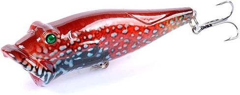5 Pcs Hard Popper Lure with Color Drawing Coating, Hard Crankbait Lures Set, as Popper Bait for Salmon Trout Walleye Bass Redfish in Freshwater Saltwater 21 in Saudi Arabia