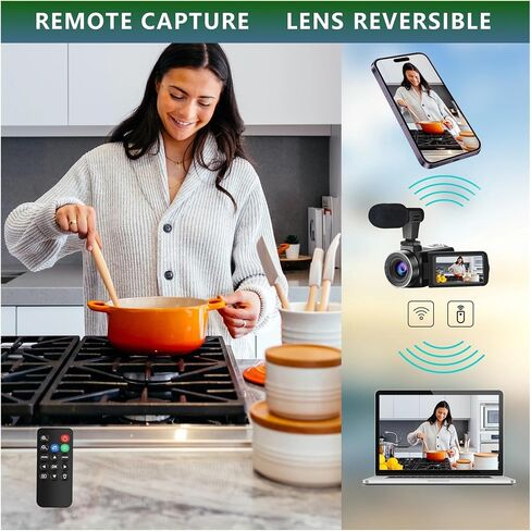 4K Video Camera 60 FPS 48MP UHD Recording Digital Autofocus, 18X Zoom, 3 inch Screen in Saudi Arabia