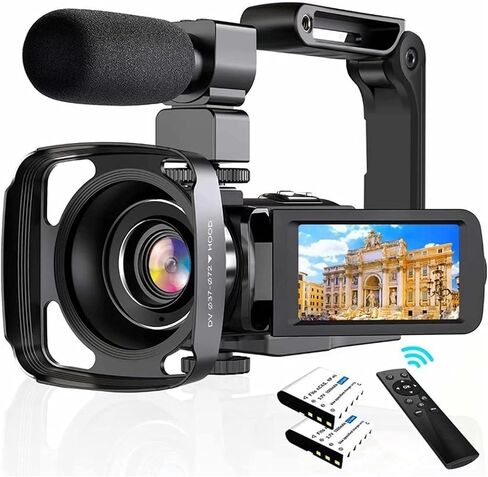 Digital Camera for Photography and 18X Zoom WiFi Webcam Compact Vlogging 3'' 270° Flip Screen Recorder in Saudi Arabia