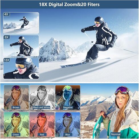 4K Compact Digital Photography Camera, 18x Zoom, Vintage vlog Video Recorder, 180° flip Screen, WiFi Webcam in Saudi Arabia