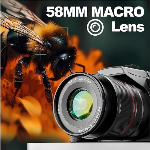 5K Digital Cameras for Photography 16X Optical Zoom Camera with WiFi & App Control, Vlogging with 180°Flipable Screen in Saudi Arabia