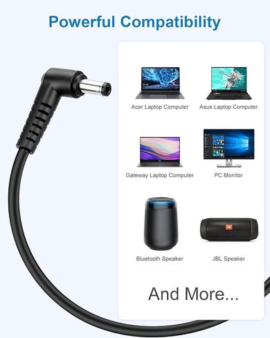 Upgrade 19V DC Power Supply 65W Laptop Charger Speaker Monitor Power Cord in Kuwait