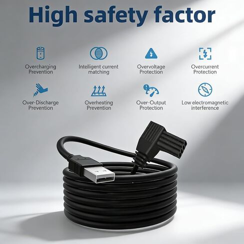 USB for Moog Zevex Enteralite Infinity Pump Compatible with Infinity Pump Power Cord (Black in Saudi Arabia