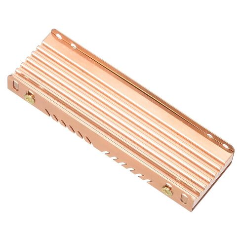 M.2 2280 SSD Heatsink Cooler - Pure Copper Hard Drive Heatsink Radiator with Thermal Silicone Pad for Desktop PC Tower, Coppery (0.8cm) in Saudi Arabia
