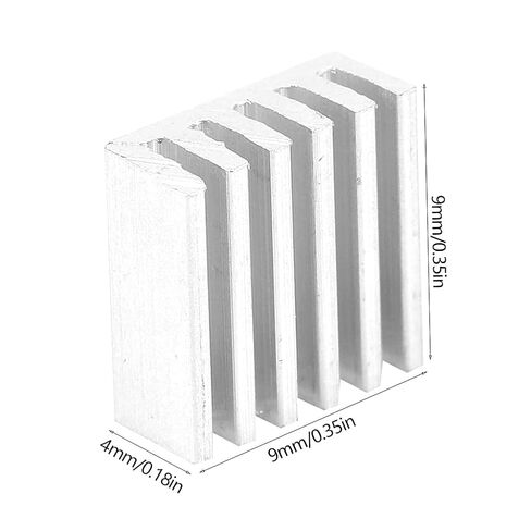 100PCS Aluminum Heat Sink 9 X 4 X 9mm Passive Coolers for Mos Module Transistor Power Supply Electron Tube Electronic Components in Saudi Arabia