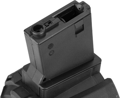 GoldenBall x Sentinel Gears 1200 Rounds Electric Polymer Drum Airsoft Magazine for M4 AEGs, Battery Included - Black in Kuwait