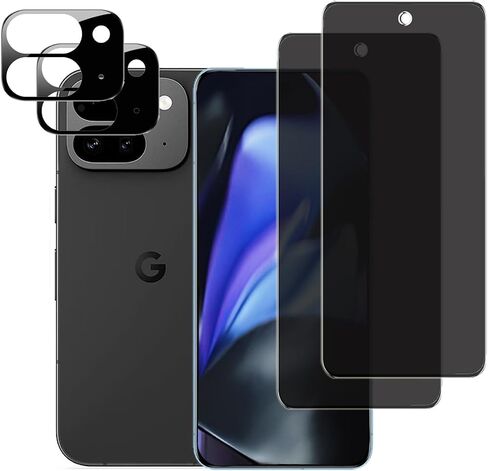 [4 Packs] for Google Pixel 10 Pro Fold Privacy Screen Protector [2 Packs] + Camera Lens Protector [2 Packs], Anti-Spy 9H Hardness Anti-Scratch Tempered Glass for Google Pixel 10 Pro Fold in Saudi Arabia