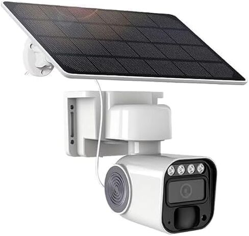 6MP Solar Security Camera Outdoor,AI Human Detection, 360° PTZ,Color Night Vision,4G Network,Built-in SIM Card,2-Way Audio,IP65 Waterproof,No WiFi Wireless for Outdoor Yard Security in Kuwait