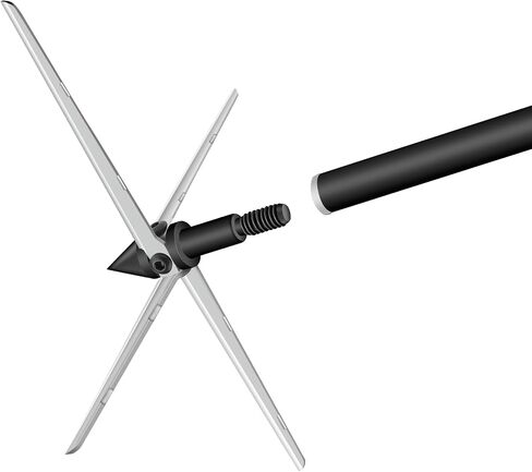 DEEPOWER 6 Pack Turkey Hunting Broadheads 125/150 Grain 4 Fixed Blade 4" Cutting Dia Hunting Broadheads 420 Stainless Steel Hunting Arrowhead for Compound Bow and Recurve Bow in Kuwait