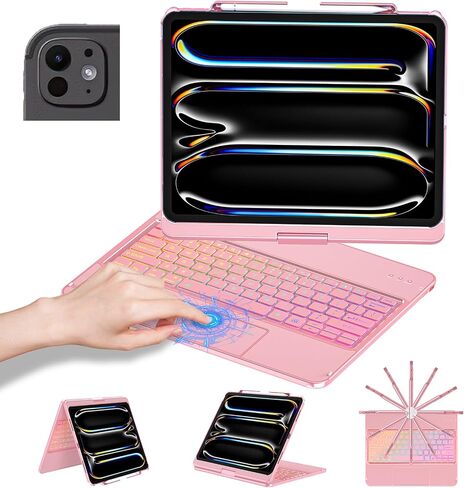 aMZCaSE Keyboard Case for iPad 13(M5/M4), Trackpad, 360° Rotating in Kuwait