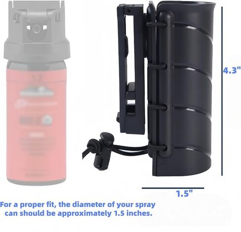 Pepper Spray Holster, OC Spray Holster for Duty Belt/Vest, Quick Release MK3/MK4 Canister Carrier Sheath, Open‑Top Holder Case, for Law Enforcement, Police, Security, Prison & Correction Officers in Saudi Arabia