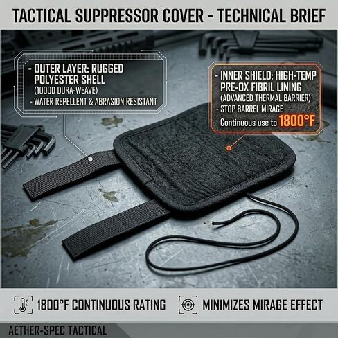 5“ 6" 7“ 7.5" 10“ Suppressor Cover with Burn Proof Micro Fiber Sleeve Heat Resistant Suppressor Wrap Rifle High Temp Blocker Silencer Covers in Kuwait