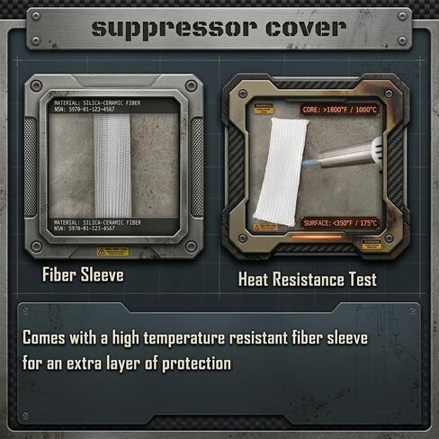 5“ 6" 7“ 7.5" 10“ Suppressor Cover with Burn Proof Micro Fiber Sleeve Heat Resistant Suppressor Wrap Rifle High Temp Blocker Silencer Covers in Kuwait