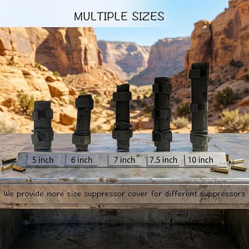 5“ 6" 7“ 7.5" 10“ Suppressor Cover with Burn Proof Micro Fiber Sleeve Heat Resistant Suppressor Wrap Rifle High Temp Blocker Silencer Covers in Kuwait