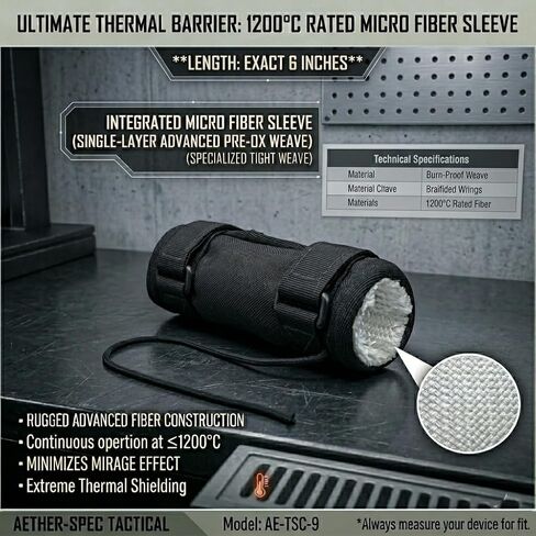 5“ 6" 7“ 7.5" 10“ Suppressor Cover with Burn Proof Micro Fiber Sleeve Heat Resistant Suppressor Wrap Rifle High Temp Blocker Silencer Covers in Kuwait