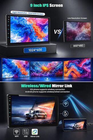 SIXTOP Car Stereo Radio for Hyundai Elantra 2011 2012 2013 with Wireless Apple CarPlay Android Auto HD 9 Inch IPS Touch Screen Bluetooth YouTube Video Mirror Link FM/RDS DSP USB SWC Backup Camera in Saudi Arabia