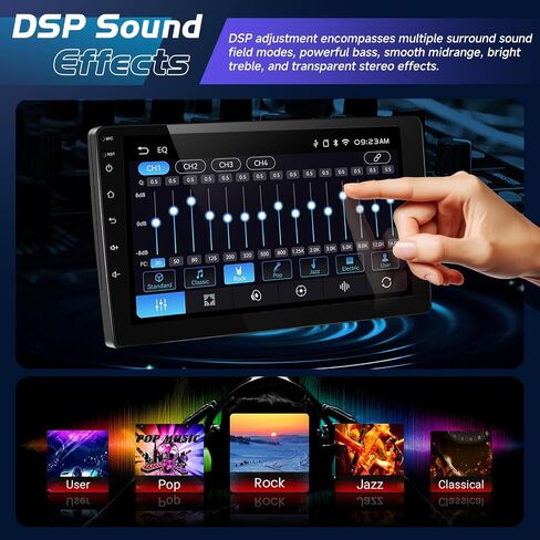SIXTOP Car Stereo Radio for Hyundai Elantra 2011 2012 2013 with Wireless Apple CarPlay Android Auto HD 9 Inch IPS Touch Screen Bluetooth YouTube Video Mirror Link FM/RDS DSP USB SWC Backup Camera in Saudi Arabia