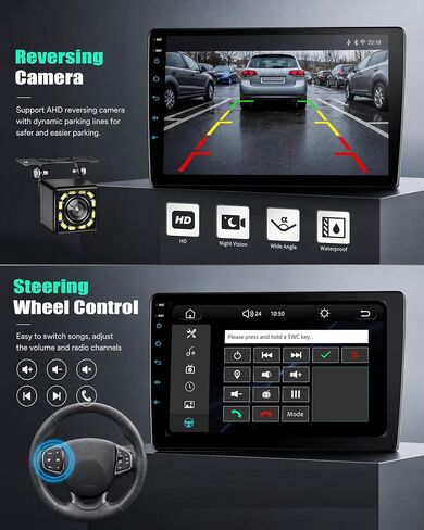 SIXTOP Car Stereo Radio for Hyundai Elantra 2011 2012 2013 with Wireless Apple CarPlay Android Auto HD 9 Inch IPS Touch Screen Bluetooth YouTube Video Mirror Link FM/RDS DSP USB SWC Backup Camera in Saudi Arabia